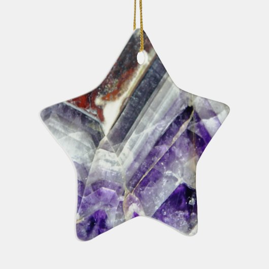 Amethyst Mountain Quartz Keramisch Ornament (Rechts)