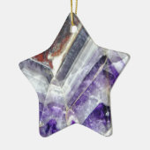 Amethyst Mountain Quartz Keramisch Ornament (Links)