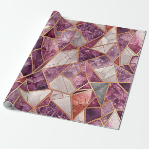 Amethyst Mozaïek – Gebarsten Glas - Paars Cadeaupapier