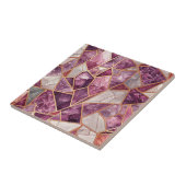 Amethyst Mozaïek – Gebarsten Glas - Paars Tegeltje (Zijkant)