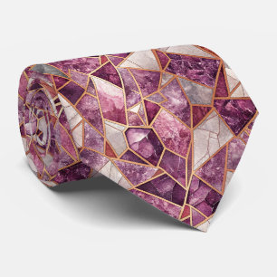 Amethyst Mozaïek – Gebroken Glas - Paars Stropdas