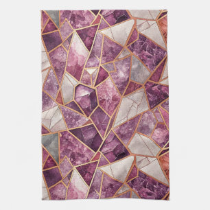 Amethyst Mozaïek – Gebroken Glas - Paars Theedoek