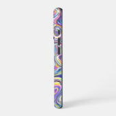 Amethyst Multicolor Amoebe Patroon iPhone Hoesje (Linkerkant)