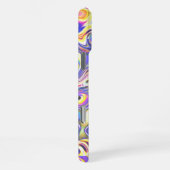 Amethyst Multicolor Amoebe Patroon iPhone Hoesje (Rechterkant)