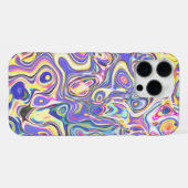 Amethyst Multicolor Amoebe Patroon iPhone Hoesje (Achterkant horizontaal)
