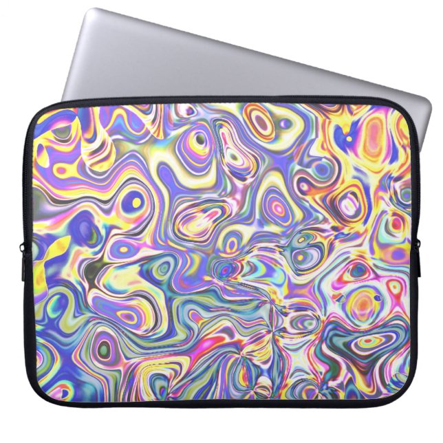 Amethyst Multicolor Aomba Pattern Laptop Sleeve (Voorkant)