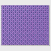 Amethyst, Navy Blue Anchors Pattern Cadeaupapier (Vlak)