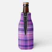 Amethyst Navy Blue Cotton Snoep Pink Madras Flesjeskoeler (Fles Achterkant)