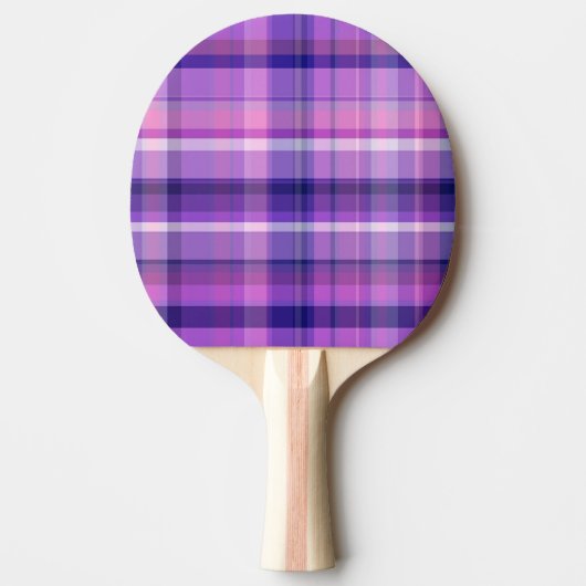 Amethyst Navy Blue Cotton Snoep Pink Madras Tafeltennisbatje (Voorkant)
