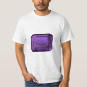 Amethyst Octagon Gemstone T-Shirt (Voorkant)