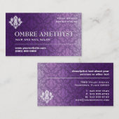 Amethyst Ombre Damask Visitekaartje (Voorkant / Achterkant)