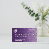 Amethyst Ombre Damask Visitekaartje (Staand voorkant)