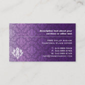 Amethyst Ombre Damask Visitekaartje (Achterkant)