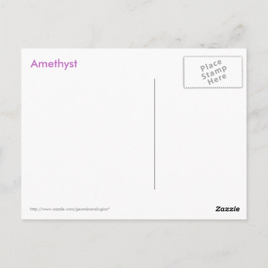 Amethyst op Black Background Version 2 Briefkaart (Achterkant)