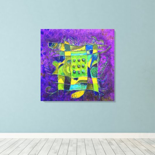 "Amethyst Opening" door Paul Buică Canvas Afdruk (Insitu (Houten vloer))