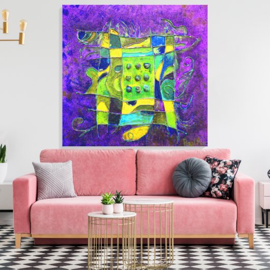 "Amethyst Opening" door Paul Buică Canvas Afdruk (Insitu (Woonkamer))