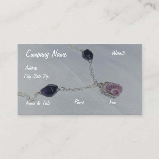 Amethyst-oproepkaart Visitekaartje (Voorkant)