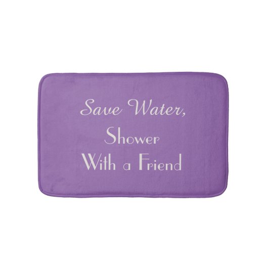 Amethyst Orchid Paars Save Water Funny Plush Badmat (Voorkant)