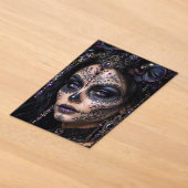 Amethyst Orchide Calavera – Gotische Suiker Schede Acryl Uitnodigingen (Laagn)