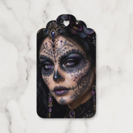 Amethyst Orchide Calavera – Gotische Suiker Schede Cadeaulabels