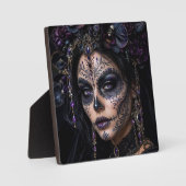 Amethyst Orchide Calavera – Gotische Suiker Schede Fotoplaat (Voorkant)