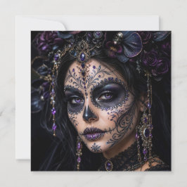 Amethyst Orchide Calavera – Gotische Suiker Schede Kaart
