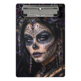 Amethyst Orchide Calavera – Gotische Suiker Schede Mini Klembord