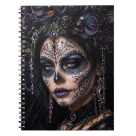 Amethyst Orchide Calavera – Gotische Suiker Schede Notitieboek