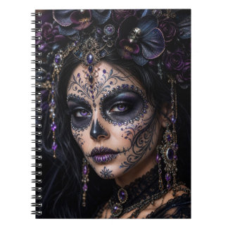 Amethyst Orchide Calavera – Gotische Suiker Schede Notitieboek