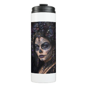 Amethyst Orchide Calavera – Gotische Suiker Schede Thermosbeker