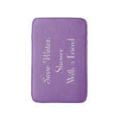 Amethyst Orkide Paars Water Besparen Grappige Knuf Badmat (Voorkant Verticaal)