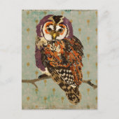 Amethyst Owl Blue Briefkaart (Voorkant)