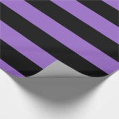 Amethyst Paars Black XL Stripes Pattern V Cadeaupapier (Hoek)