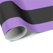 Amethyst Paars Black XL Stripes Pattern V Cadeaupapier (Rol Hoek)