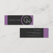 Amethyst Paars Bold Mini Visitekaartje (Voorkant / Achterkant)