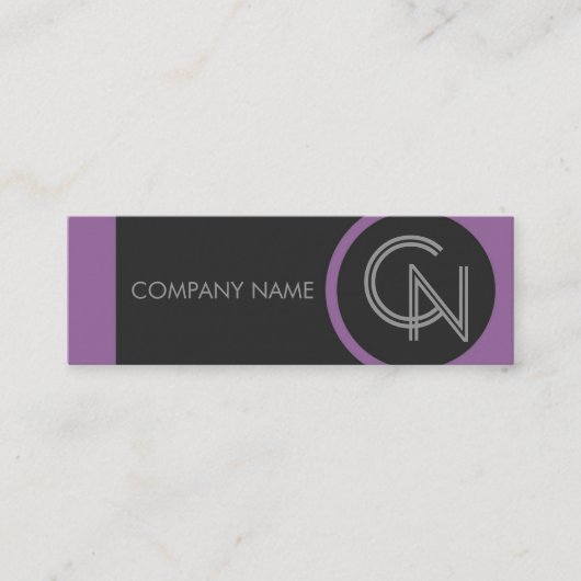 Amethyst Paars Bold Mini Visitekaartje (Voorkant)