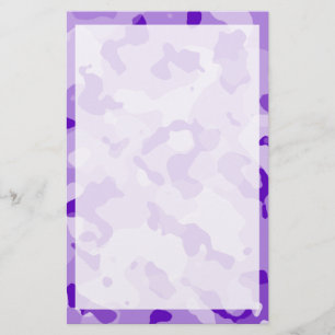 Amethyst Paars Camo; Camouflage Briefpapier