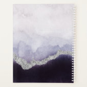 Amethyst Paars en Zilver Geode Agate Huwelijk Planner (Achterkant)