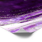 Amethyst Paars en zilver in het teken van liefdevo Poster (Hoek)
