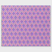 Amethyst Paars Hot Pink White Moroccan #4DS Cadeaupapier (Vlak)
