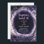 Amethyst Paars Modern Abstract Glam Sweet 16 Kaart<br><div class="desc">Aanpassen voor elke gebeurtenis.</div>