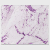 Amethyst Paars Plum White Carrara Marble Stone Cadeaupapier (Vlak)