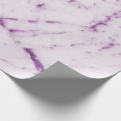 Amethyst Paars Plum White Carrara Marble Stone Cadeaupapier (Hoek)