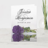 Amethyst Paars Roos Classy Romantic Foto Weddensch (Voorkant)
