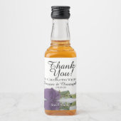 Amethyst Paars Roos Classy Wedding Bedankt Mini Likeurfles Etiket (Voorkant)