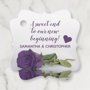 Amethyst Paars Roos Sweet-end Nieuw begin Bedankjes Labels