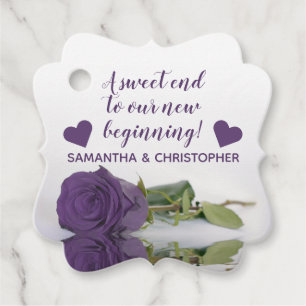 Amethyst Paars Roos Sweet-end Nieuw begin Bedankjes Labels
