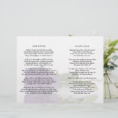 Amethyst Paars Roos Wedding Program Insert - Volle (Staand voorkant)