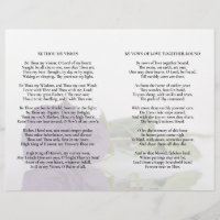 Amethyst Paars Roos Wedding Program Insert - Volle