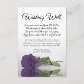 Amethyst Paars Roos Wedding Wishing Well Poem Informatiekaartje (Voorkant)